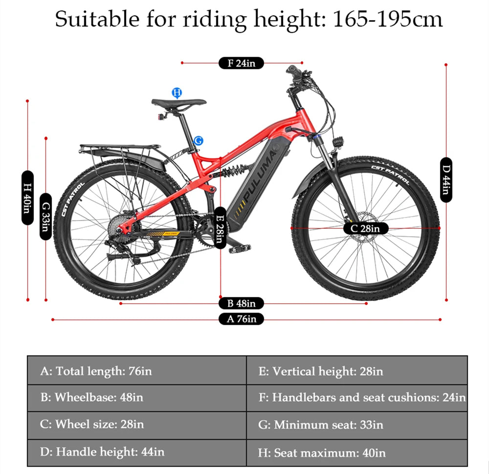 Professional Off-road 27.5 Inches Electric Mountain Bike , UP to 45km/h , 48V 20Ah Large Lithium Battery , Both Hydraulic Disc Brakes , Aluminum Alloy Frame , 27.5 "×2.8" CST Tires , with Pedal Assist System