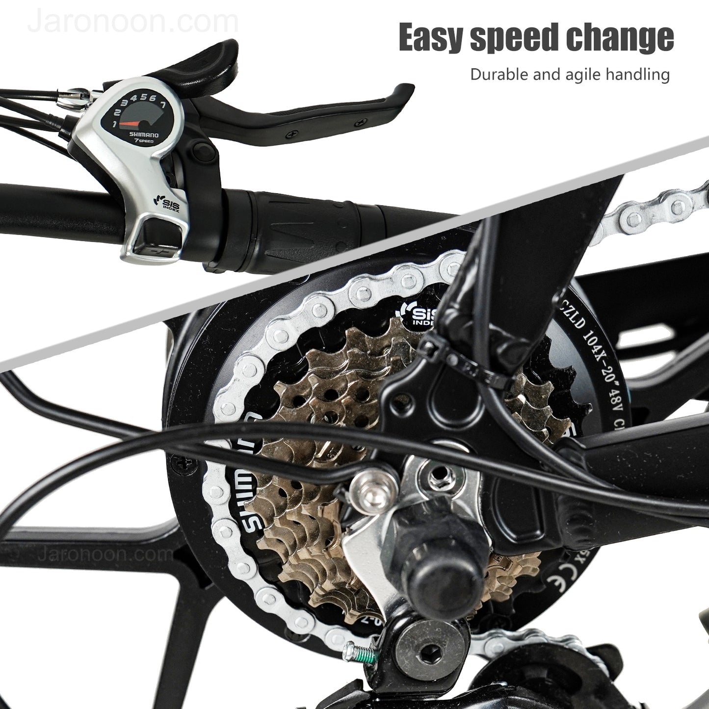 Y20 IW One-Piece Rims 750W 20X4.0 Inch Folding Fat Tire Bike, Front & Rear Disc Brakes, Large Capacity Battery