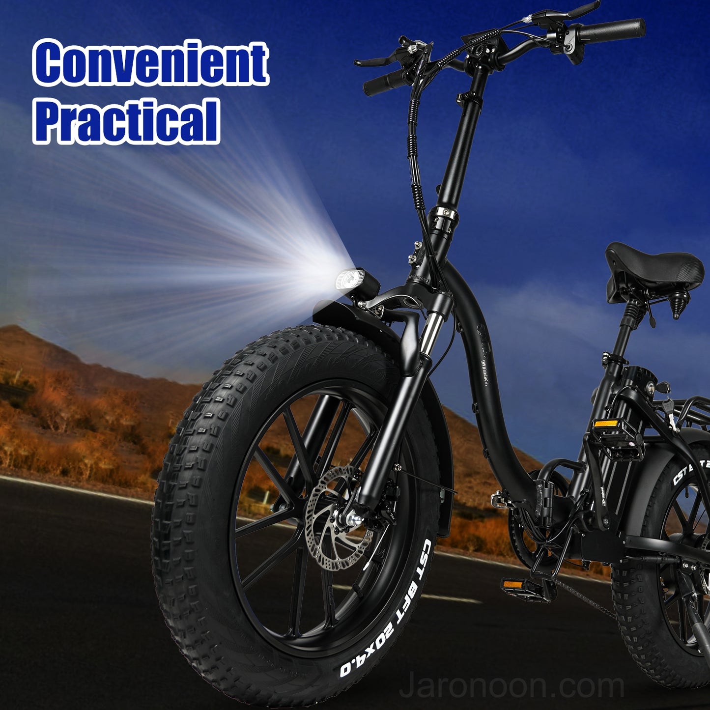 Y20 IW One-Piece Rims 750W 20X4.0 Inch Folding Fat Tire Bike, Front & Rear Disc Brakes, Large Capacity Battery