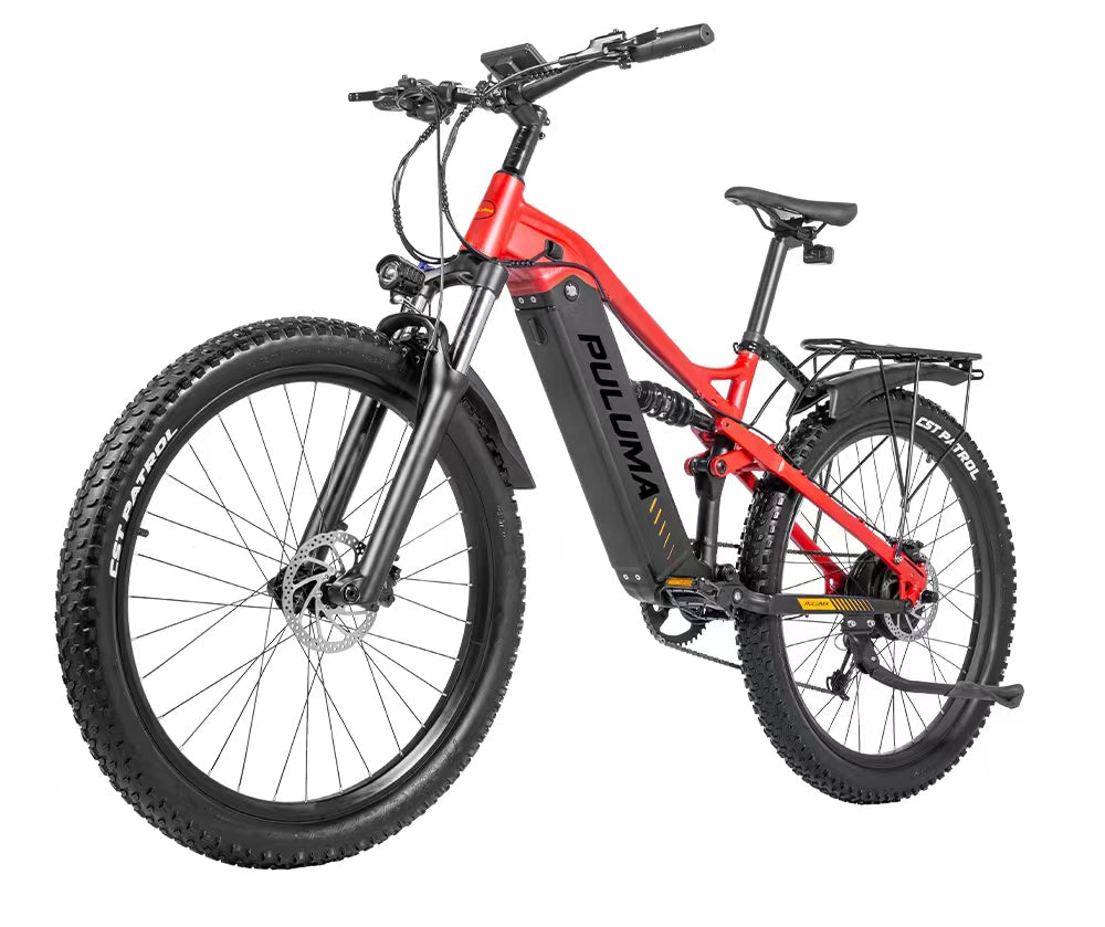 Professional Off-road 27.5 Inches Electric Mountain Bike , UP to 45km/h , 48V 20Ah Large Lithium Battery , Both Hydraulic Disc Brakes , Aluminum Alloy Frame , 27.5 "×2.8" CST Tires , with Pedal Assist System