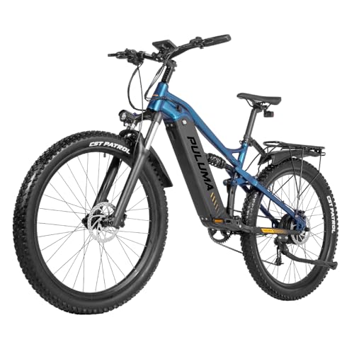 Professional Off-road 27.5 Inches Electric Mountain Bike , UP to 45km/h , 48V 20Ah Large Lithium Battery , Both Hydraulic Disc Brakes , Aluminum Alloy Frame , 27.5 "×2.8" CST Tires , with Pedal Assist System