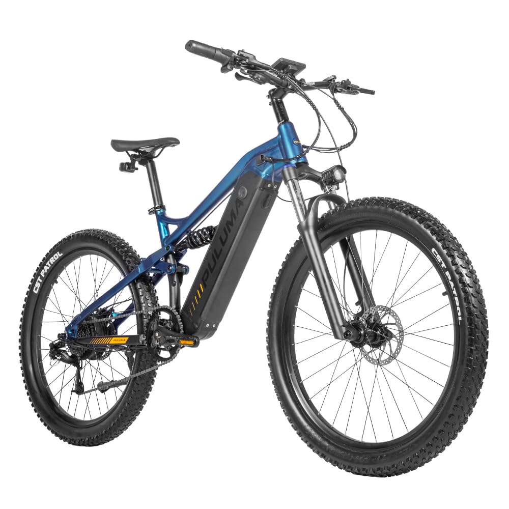 Professional Off-road 27.5 Inches Electric Mountain Bike , UP to 45km/h , 48V 20Ah Large Lithium Battery , Both Hydraulic Disc Brakes , Aluminum Alloy Frame , 27.5 "×2.8" CST Tires , with Pedal Assist System