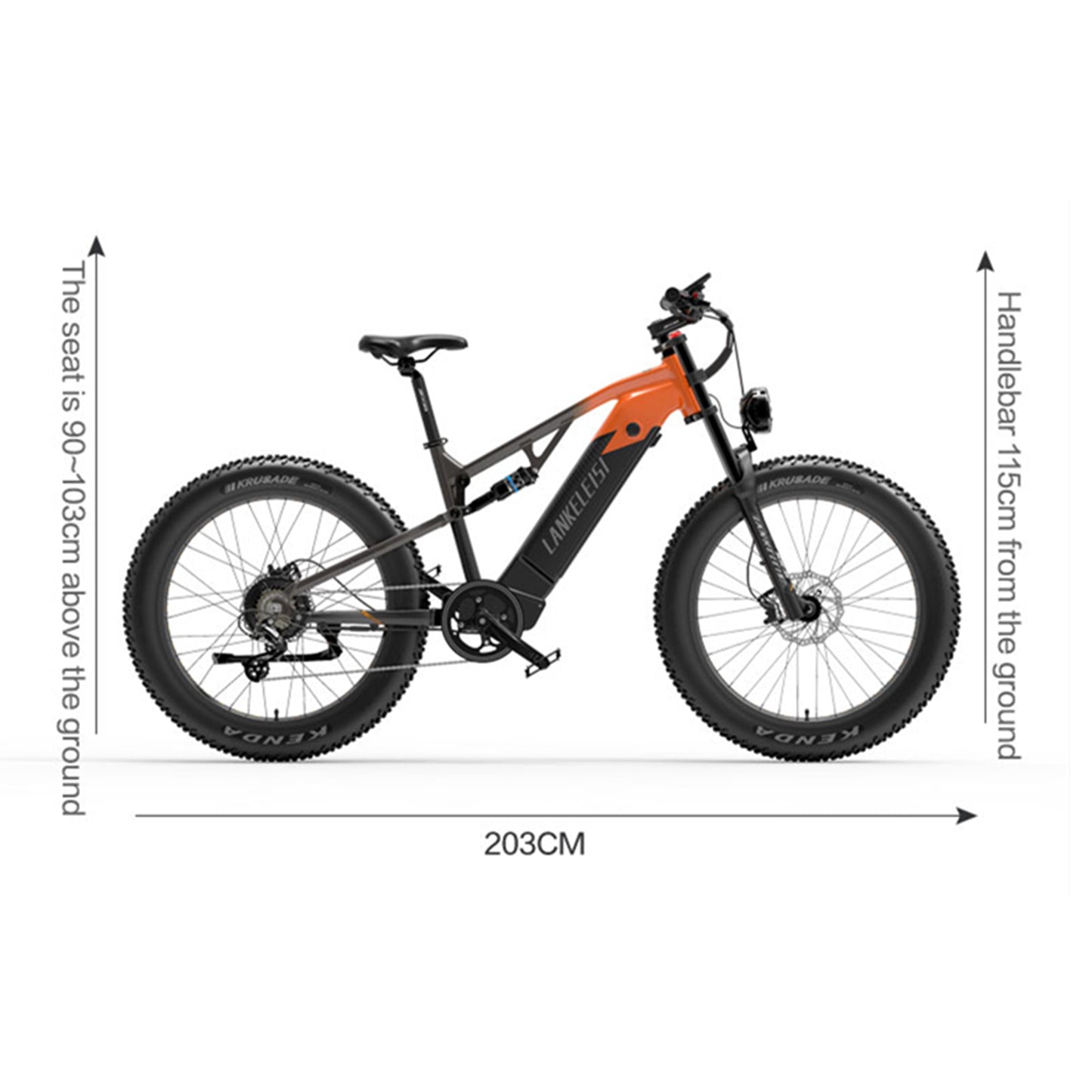 RV800 PLUS 48V 20Ah Fashionable Electric Bike 26 Inch 7 Speed Transmission system Up To 52Km/h Front & Rear Hydraulic Disc Brake