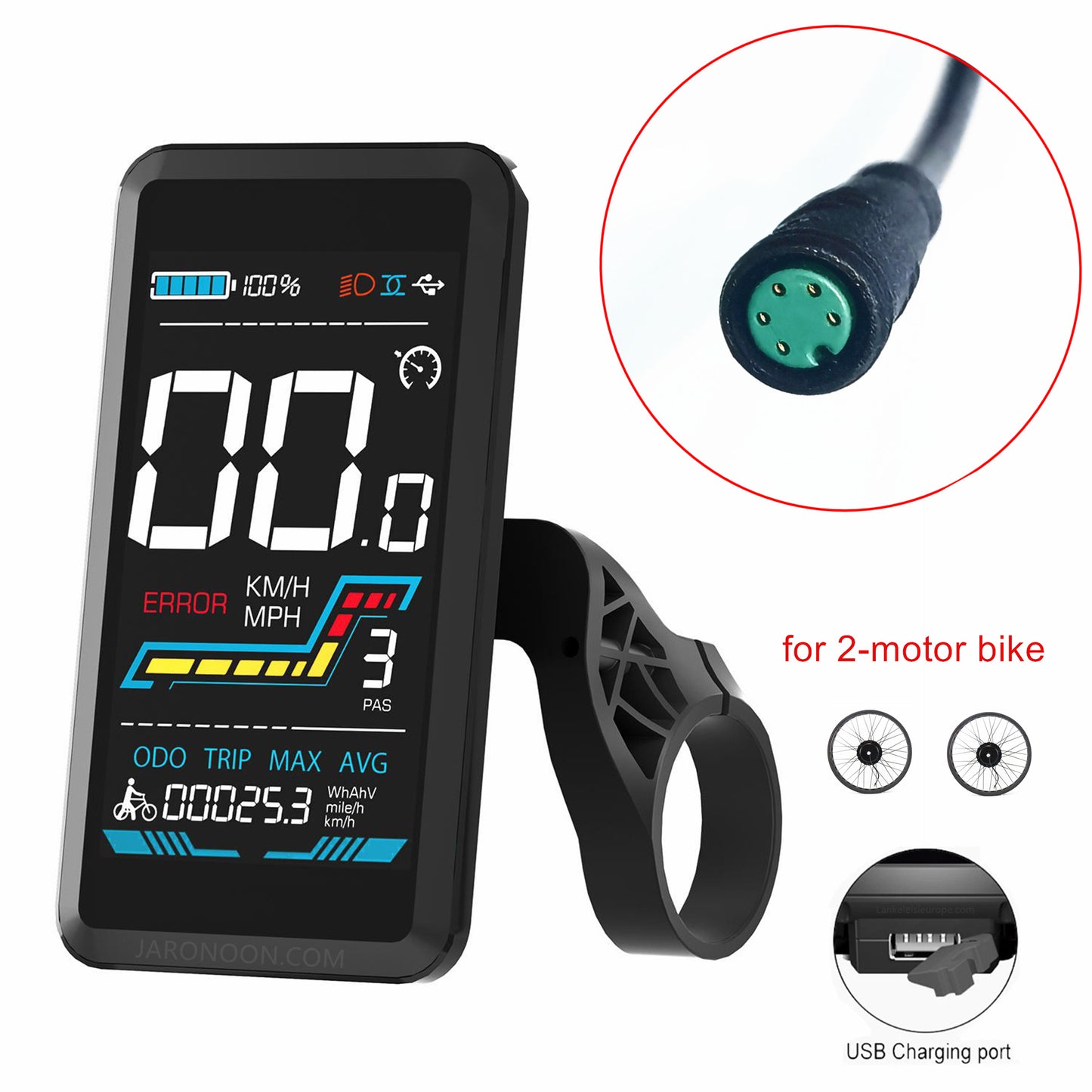 Yolin YL91F-V Intelligent LCD Display for CMACEWHEEL Electric Bicycle Ebike