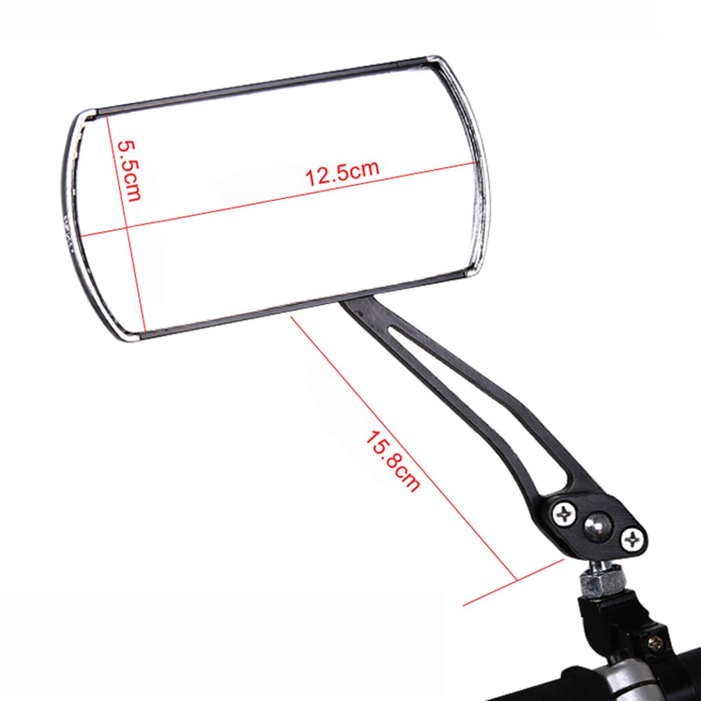 Bicycle Rear Mirror Flexible Adjustable Handlebar Rearview Mirror for Mountain Bike Wide Vision (ang.)