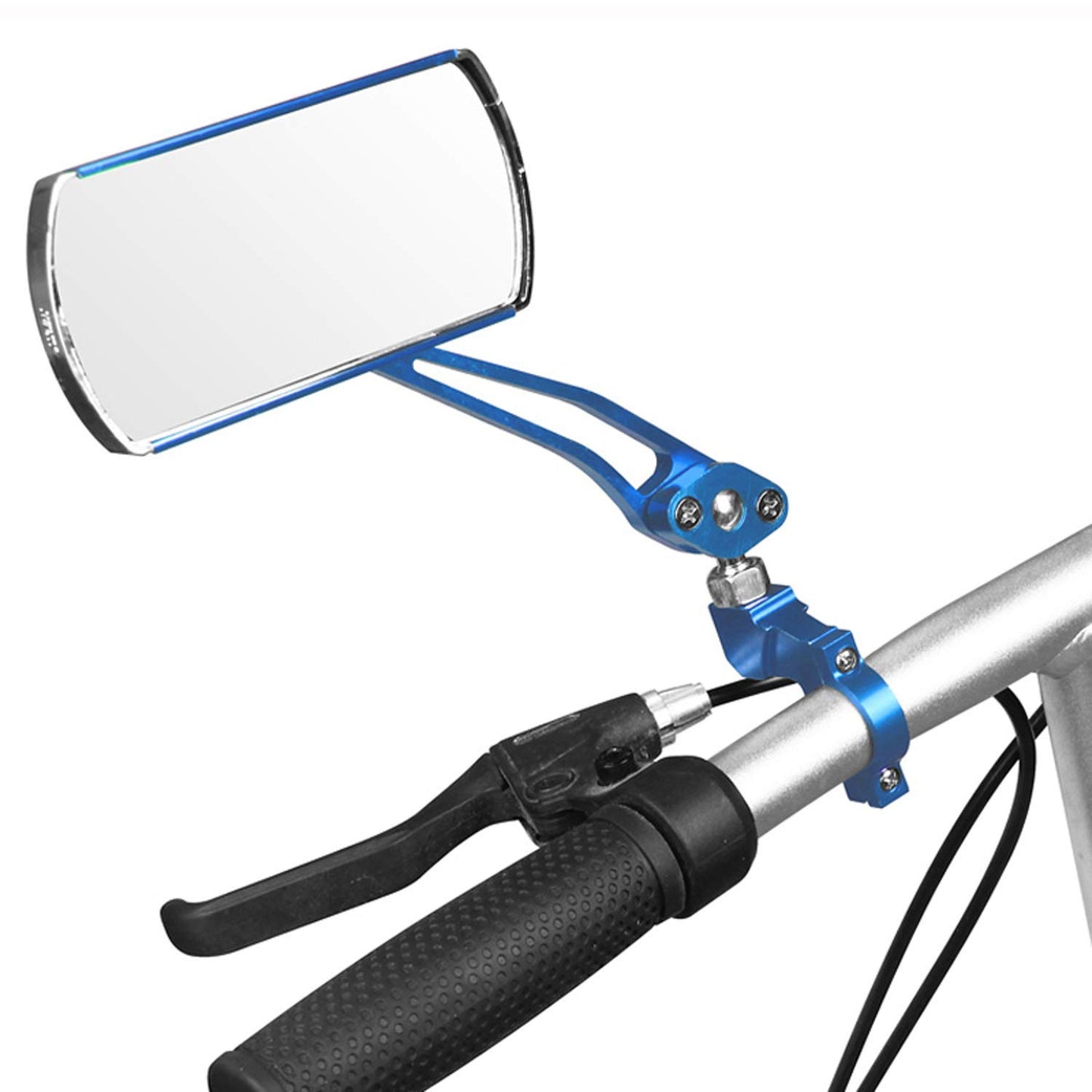 Bicycle Rear Mirror Flexible Adjustable Handlebar Rearview Mirror for Mountain Bike Wide Vision (ang.)