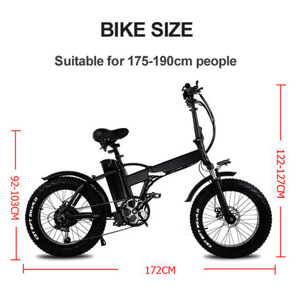 GW20 Enhanced Edition 1000W Motor 20 Inch Electric Folding Bike, 48V 20Ah Lithium Battery (ang.)