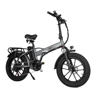 GW20-NEW 20 Inch Folding Electric Bike, Integrated Wheel, 48V 750W (ang.). Fat Tire Bicycle 30-45m/h Speed