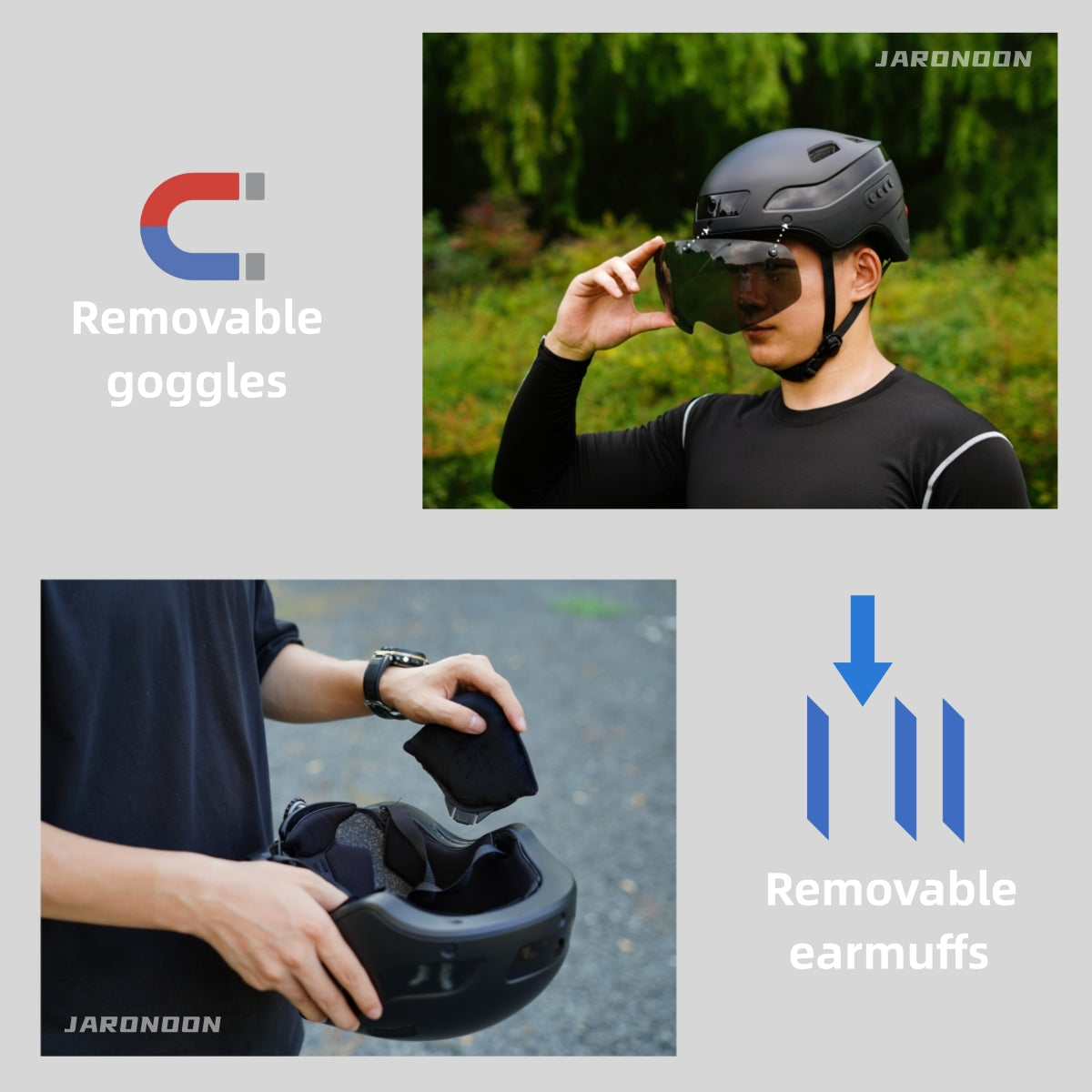 Casco inteligente de llamadas Bluetooth mejorado con cámara grabadora de conducción incorporada 1080P HD, visera desmontable, luz trasera de señal de giro