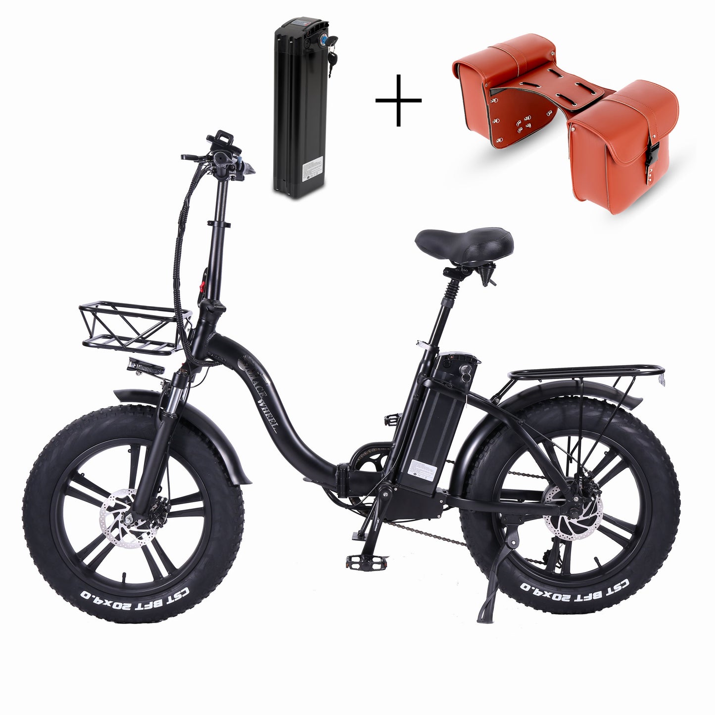 CMACEWHEEL Y20-NEW 750W 20 Inch Folding E-bike Fat Tire Mountain Bike Snow 48V 17A (ang.). Okładka