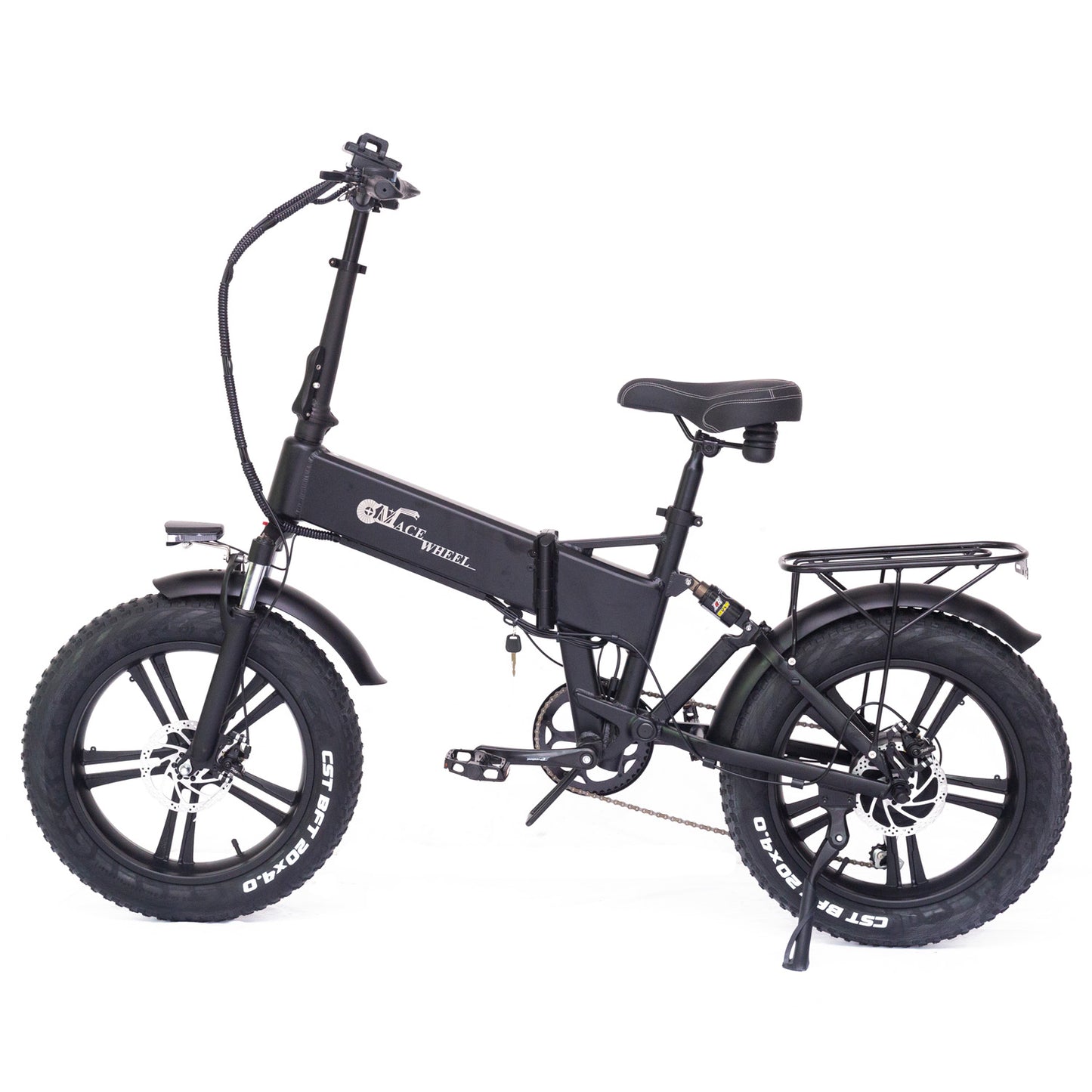 RX20 750W Folding Electric Bicycle 20*4 (ang.). Fat Tire Mountain Bike 48V (ang.). E-bike Full Suspension (ang.)