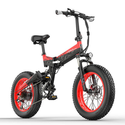 Lankeleisi X3000plus 1000W Folding E-cykel 48V 14.5A/17.5A Electric Bike Snow Bike 20 Inch Mountain Bike Front & Rear Full Suspension