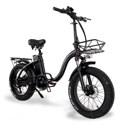 CMACEWHEEL Y20 750W Folding Electric Bike, 20 Inch 4.0 Fat Tire Mountain Bike, 48V 15A/17A Lithium Battery, Speed Up to 45km/h (ang.)