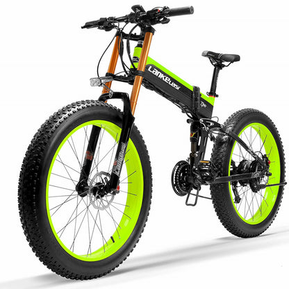 XT750Plus 1000W Powerful Electric Fat Tire Bike, 5 Poziom Pedal Assist, 48V 14,5A/17.5A. Duża Bateria Capacity Lithium przyjmuje zwodzenie podwójnego ramienia