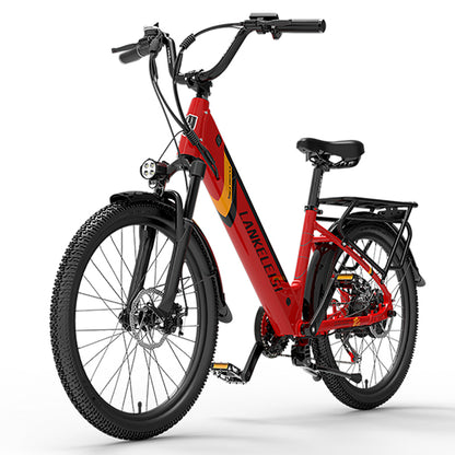 ES500 Pro 500W 48V 16Ah 130Km Uthållighet 24 tum Borstlös Motor Urban Electric Bike Dual Disc Brakes 32km/h Max Speed City Bik