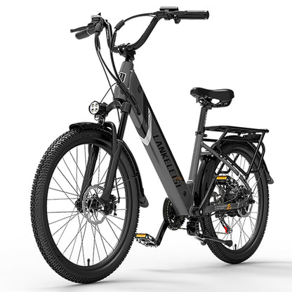 ES500 Pro 500W 48V 16Ah 130Km Uthållighet 24 tum Borstlös Motor Urban Electric Bike Dual Disc Brakes 32km/h Max Speed City Bik