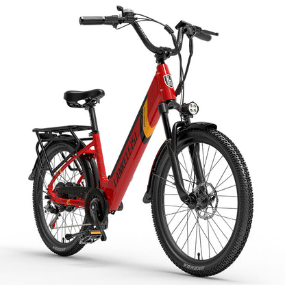 ES500 Pro 500W 48V 16Ah 130Km Uthållighet 24 tum Borstlös Motor Urban Electric Bike Dual Disc Brakes 32km/h Max Speed City Bik