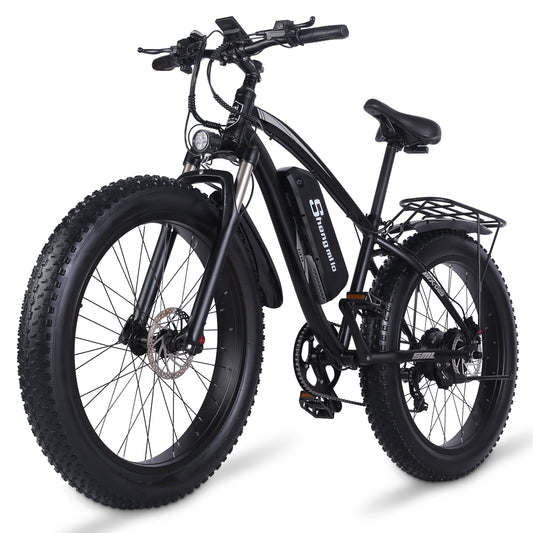 Shengmilo MX02S 26 Inch Electric Bike 1000W Mens Mountain Bike Snow Bike 48V17Ah Lithium Battery 4.0 Fat Tire E-cykel Hydraulisk Disc Brake