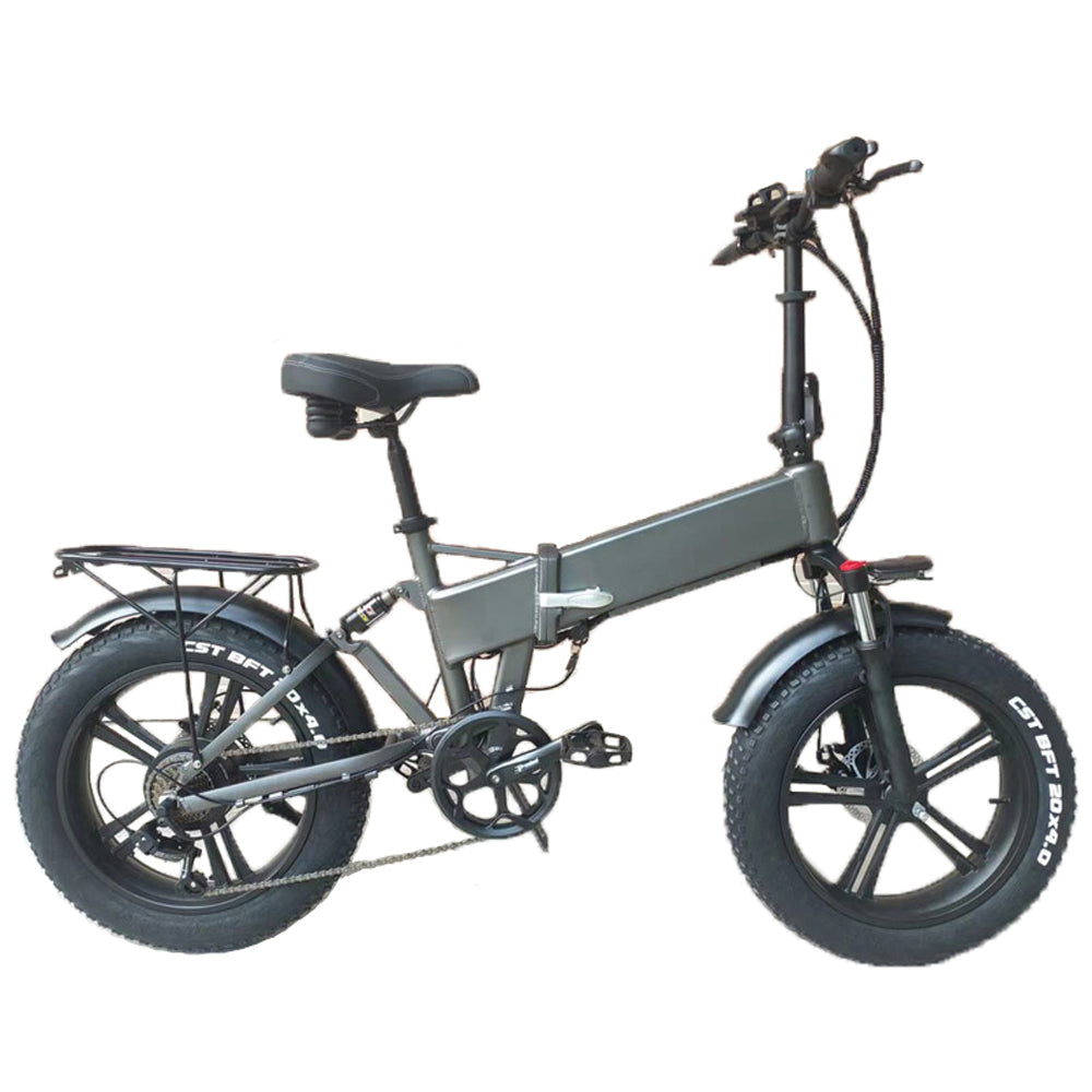 Bicicletă electrică pliabilă RX20 750W 20*4.0 Anvelopă grăsime Mountain Bike 48V E-bike cu suspensie completă