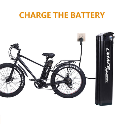 KS26 750W Powerful Electric Bike, 26 Inch 4.0 Fat Tire Mountain Bike, 48V 20Ah Battery, Front & Rear Disc Brake (ang.)