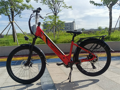 ES500 Pro 500W 48V 16Ah 130Km Uthållighet 24 tum Borstlös Motor Urban Electric Bike Dual Disc Brakes 32km/h Max Speed City Bik