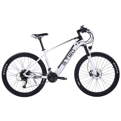 27,5 Inch Electric Carbon Fiber Bike, adpopt 350W Motor, Air Shock Absorber Front Fork, 27 Speed Mountain Bicycle