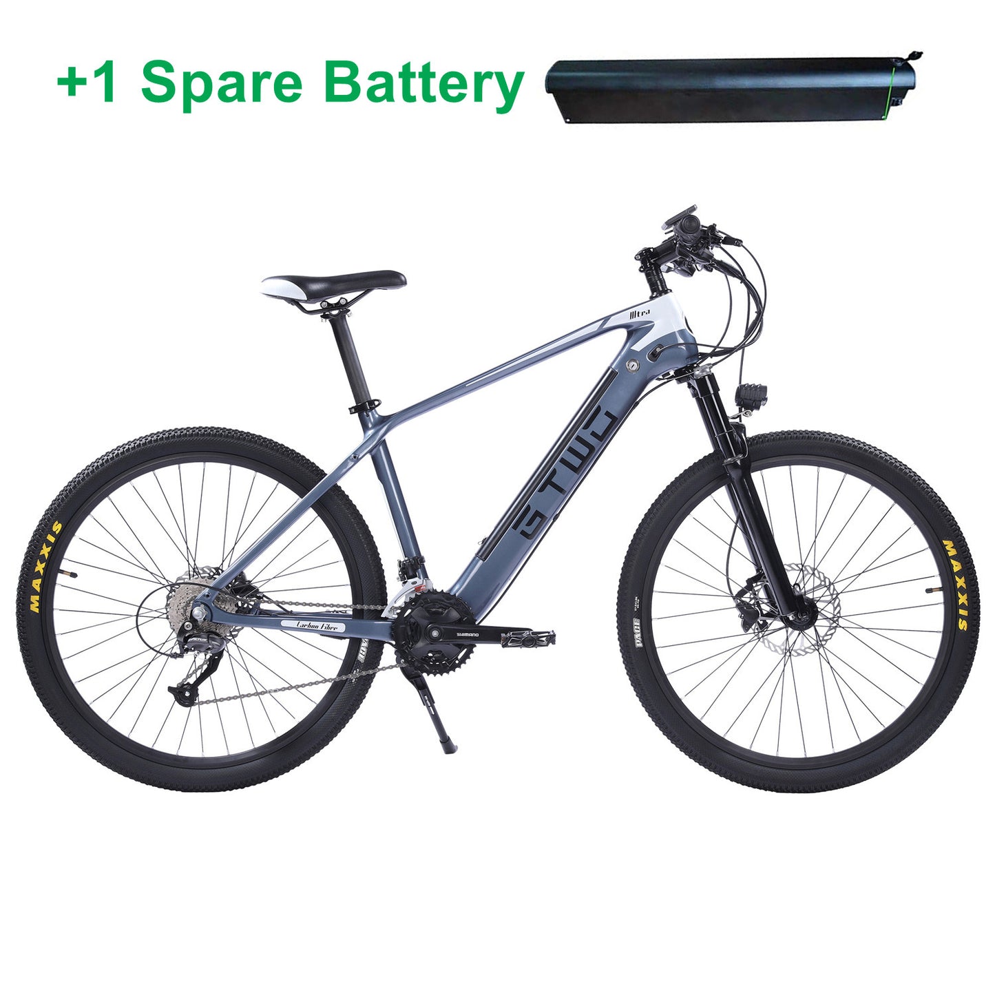 27,5 Inch Electric Carbon Fiber Bike, adpopt 350W Motor, Air Shock Absorber Front Fork, 27 Speed Mountain Bicycle